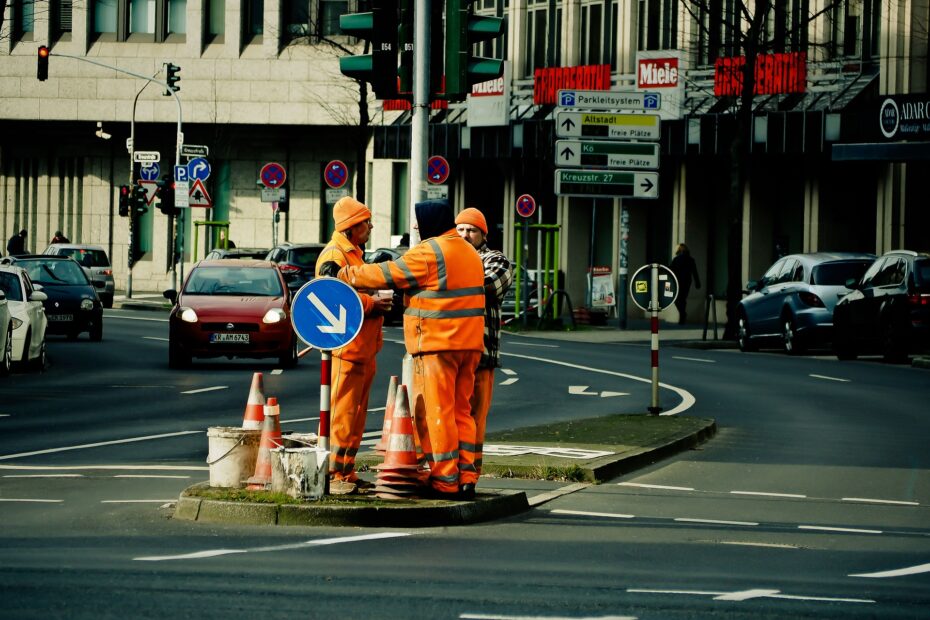 Lavoro a piedi su strada