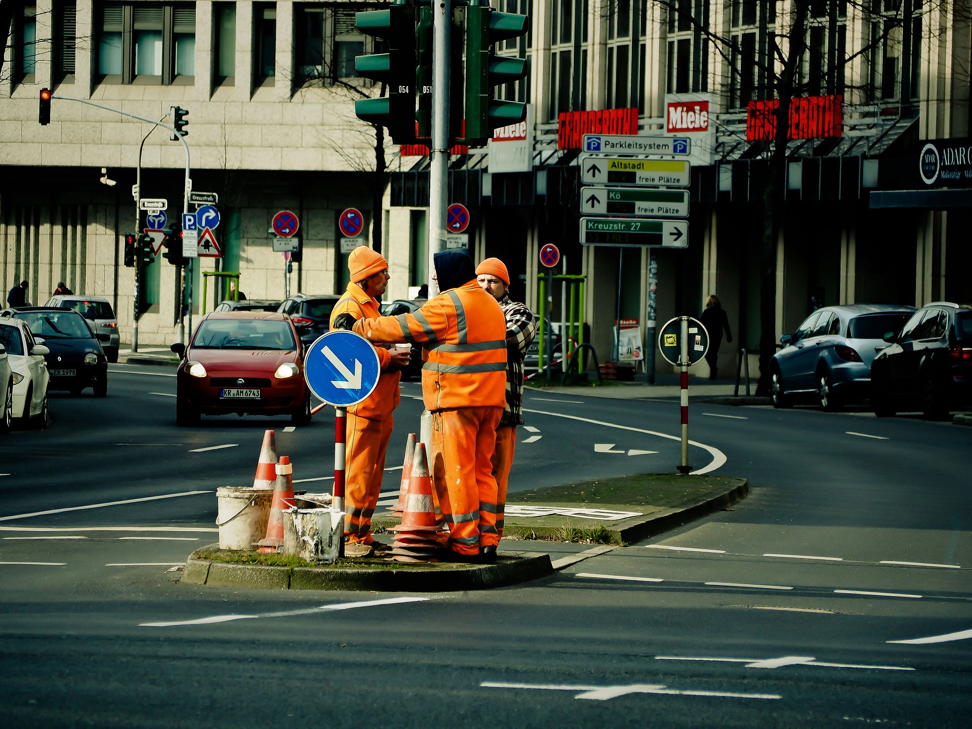 Lavoro a piedi su strada